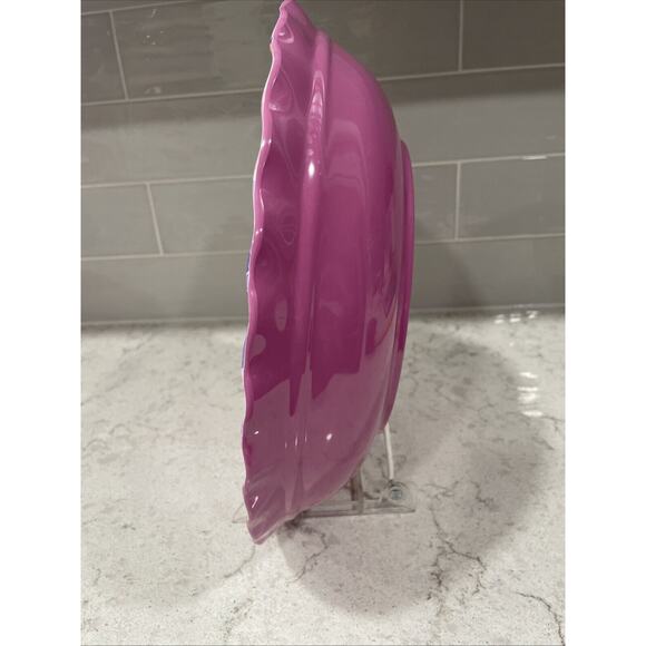 Jolie Fleur Multicolor Rose Melamine Serving Bowl 13" Wide 3" Height, New - Picture 4 of 7